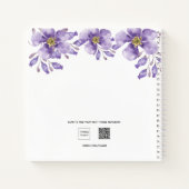 Guest book Sweet 16 violet jurk floral Notitieboek (Achterkant)