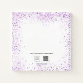 Guest book Sweet 16 violet jurk glitter elegant Notitieboek (Achterkant)