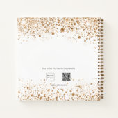 Guest book SWEET 16 white gold glitter name Notitieboek (Achterkant)