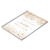 Guest book SWEET 16 white gold glitter name Notitieboek (Linkerzijde)