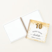 Guest book Sweet 16 white gold glitter Notitieboek (Binnen)