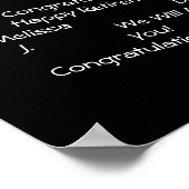 Guest Book Thin Blue Line Black van politie met pe Poster (Hoek)