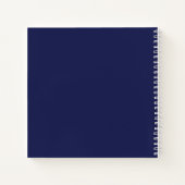 Guest book verjaardagsnavy blue name simpel notitieboek (Achterkant)