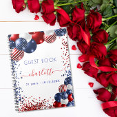 Guest book verjaart patriottische rode witte blauw notitieboek