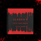 Guest book verjaart zwarte rode bloeddruppel hallo notitieboek