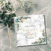 Guest book vrijgezellenfeest marmer eucalyptus gol notitieboek