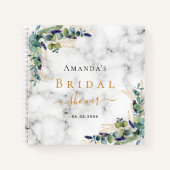 Guest book vrijgezellenfeest marmer eucalyptus gol notitieboek (Voorkant)