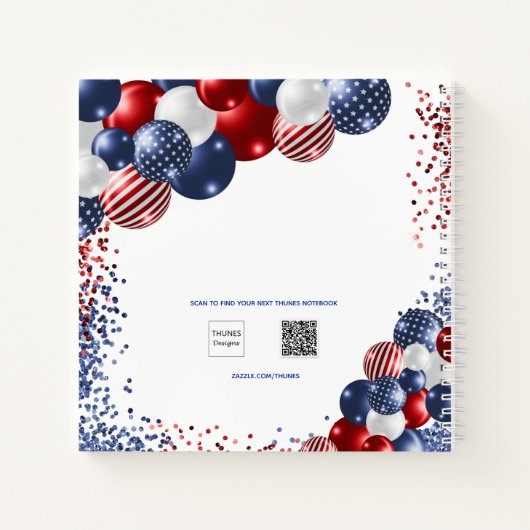 Guest book vrijgezellenfeest patriottic 4 juli notitieboek (Achterkant)