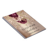 Guest Book Vrijgezellenfeest Roos Gold Marsala Dri Notitieboek (Rechterzijde)