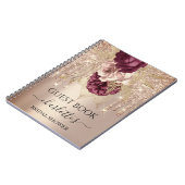 Guest Book Vrijgezellenfeest Roos Gold Marsala Dri Notitieboek (Linkerzijde)