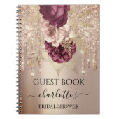 Guest Book Vrijgezellenfeest Roos Gold Marsala Dri Notitieboek (Voorkant)