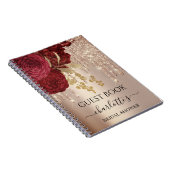 Guest Book Vrijgezellenfeest Roos Gold Red Drives Notitieboek (Rechterzijde)