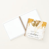 Guest book vrijgezellenfeest white gold glitter na notitieboek (Binnen)