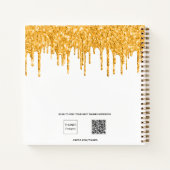 Guest book vrijgezellenfeest white gold glitter na notitieboek (Achterkant)