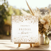 Guest book vrijgezellenfeest white gold glitter na notitieboek