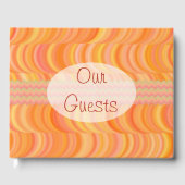 Guest Book - Warm Oranje Curves Gastenboek (Voorkant)