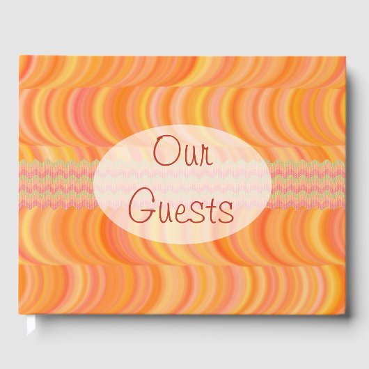 Guest Book - Warm Oranje Curves Gastenboek (Voorkant)