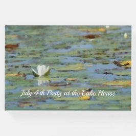 Guest Book Waterlily Lake Flower Waterverf Gastenboek