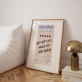 Guest Check Chef Was Cute Personalized  Poster