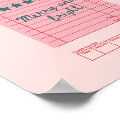 Guest Check Christmas Merry and Bright Holiday Art Poster (Hoek)