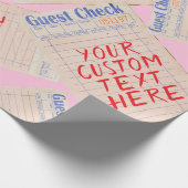 Guest Check Custom Personalized Gift Cadeaupapier (Hoek)