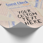 Guest Check Custom Personalized Gift Cadeaupapier (Hoek)