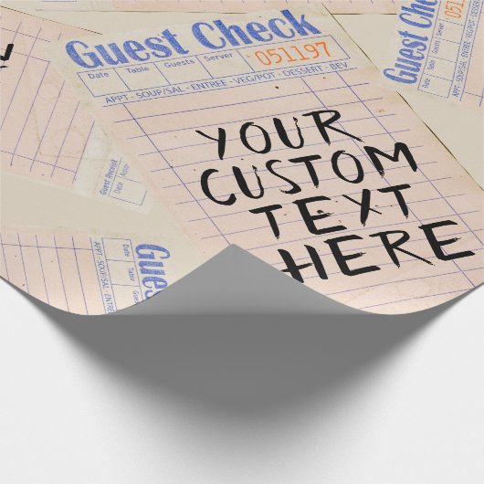Guest Check Custom Personalized Gift Cadeaupapier (Hoek)