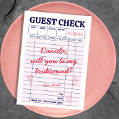 Guest Check Handgeschreven Be My Bridesmaid Kaart