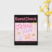 Guest Check Jesus Paid It All Funny Christelijk Ea Kaart (Gele Bloem)