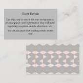 Guest Detail Card Informatiekaartje (Voorkant / Achterkant)