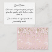 Guest Detail Card Informatiekaartje (Voorkant / Achterkant)