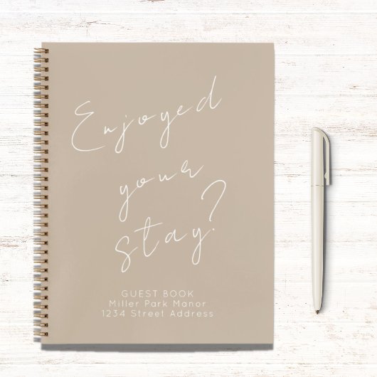 Guest Feedback gastboek beige Notitieboek
