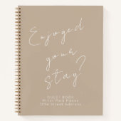 Guest Feedback gastboek beige Notitieboek (Voorkant)