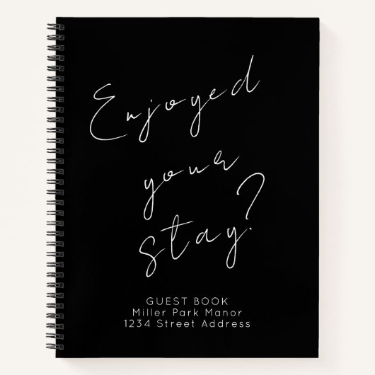 Guest Feedback Guest Book Black Notitieboek (Voorkant)