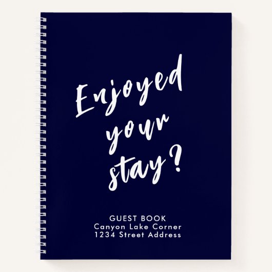 Guest Feedback Guest Book Navy Blue Notitieboek (Voorkant)