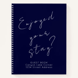 Guest Feedback Guest Book Navy Blue Notitieboek