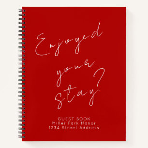 Guest Feedback Guest Book Red Notitieboek