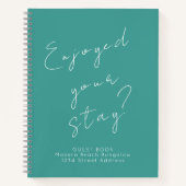 Guest Feedback Guest Book Turquoise Notitieboek (Voorkant)