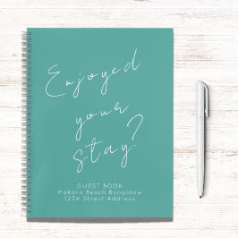 Guest Feedback Guest Book Turquoise Notitieboek