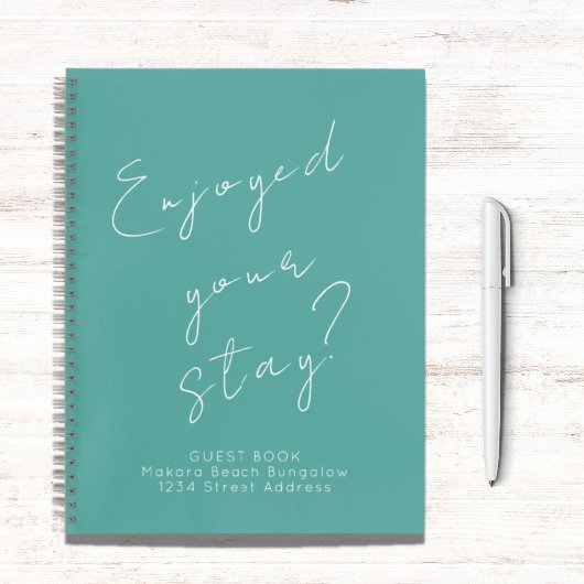 Guest Feedback Guest Book Turquoise Notitieboek