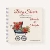 Guest Gift List Christmas Carriage Baby shower Notitieboek (Voorkant)