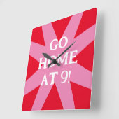 Guest Herinnering Ga naar Home op 9 sociale hint p Vierkante Klok (Hoek)