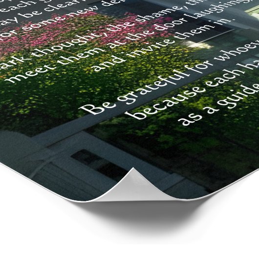 Guest House Rumi Poem Poster (Hoek)