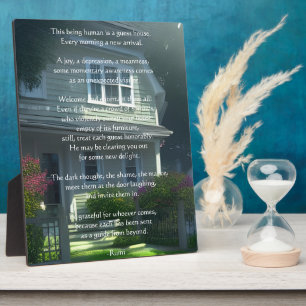 Guest House Rumi Poem Tabletop Fotoplaat