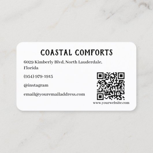 Guest House Vakantiehuis QR code Visitekaartje (Achterkant)