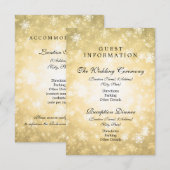 Guest Information Gold Winter Wonderland Informatiekaartje (Voorkant / Achterkant)