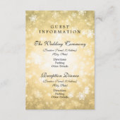 Guest Information Gold Winter Wonderland Informatiekaartje (Voorkant)