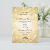 Guest Information Gold Winter Wonderland Informatiekaartje (Staand voorkant)
