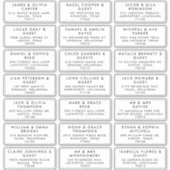 Guest Name Mailing Address Wedding Label Sticker (Voorkant)