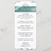 Guest Name, Silver Sage Waterverf Wedding Menu (Voorkant)
